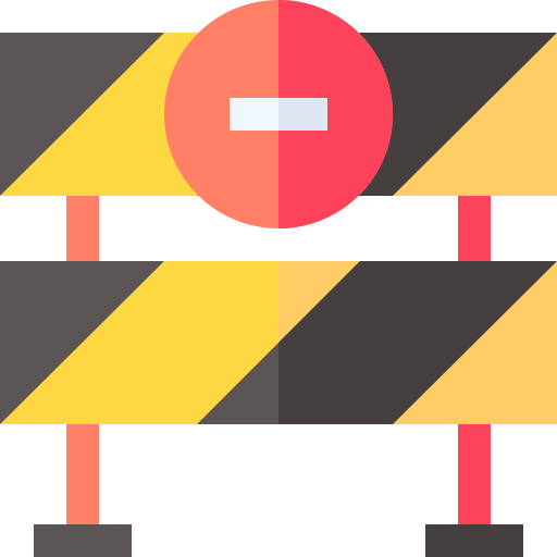 Road barrier Basic Straight Flat icon
