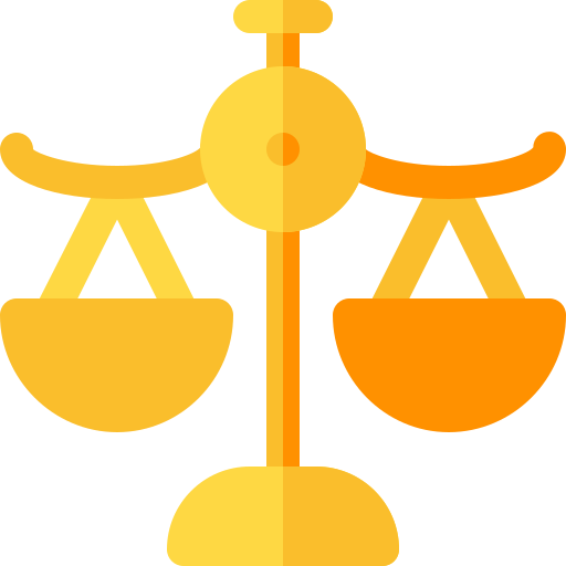 skala sprawiedliwości Basic Rounded Flat ikona