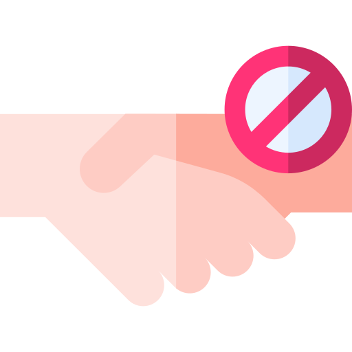 No handshake Basic Straight Flat icon