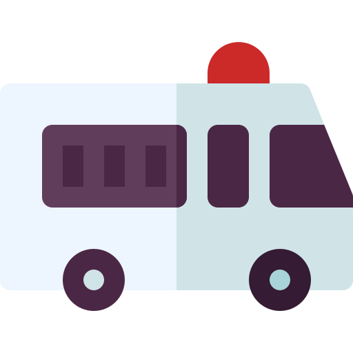 camioneta de la policía Basic Rounded Flat icono
