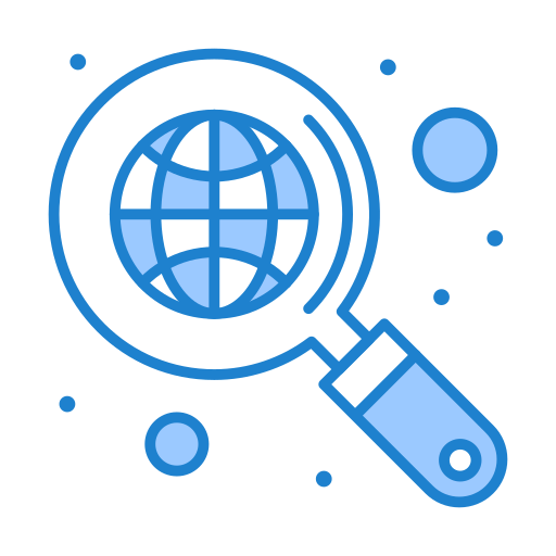 글로벌 검색 Generic Blue icon