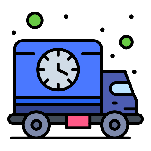 Delivery truck Flatart Icons Lineal Color icon