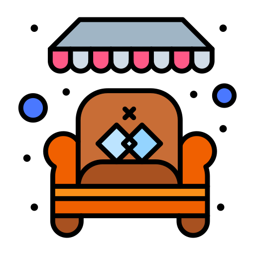 Armchair Flatart Icons Lineal Color icon