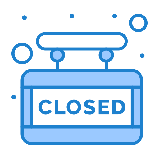 Closed Generic Blue icon