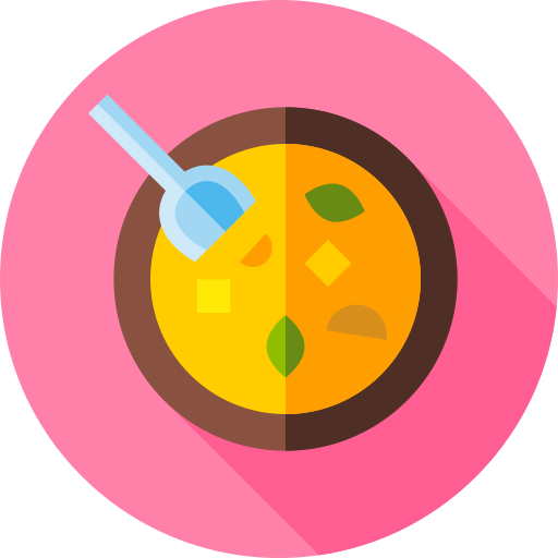suppe Flat Circular Flat icon