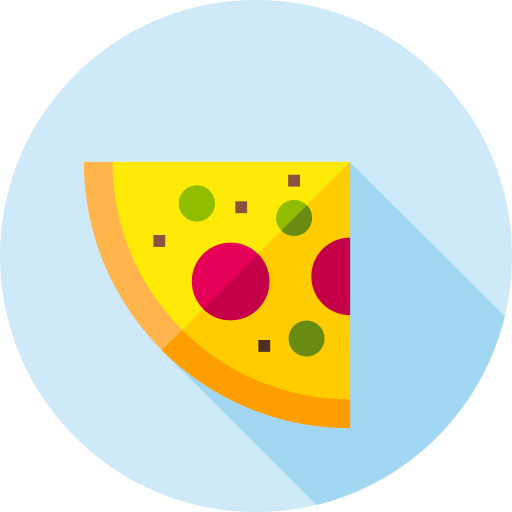 Pizza slice Flat Circular Flat icon