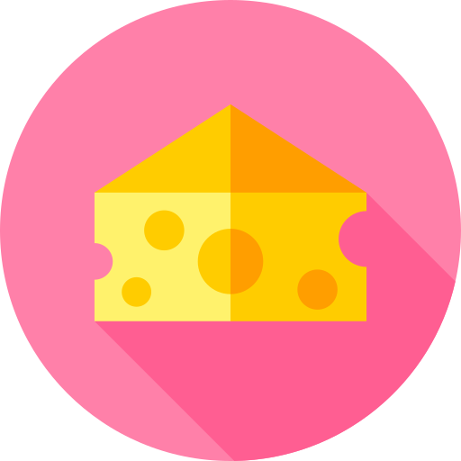 Cheese Flat Circular Flat icon