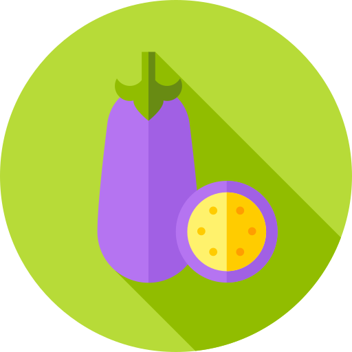 aubergine Flat Circular Flat icon