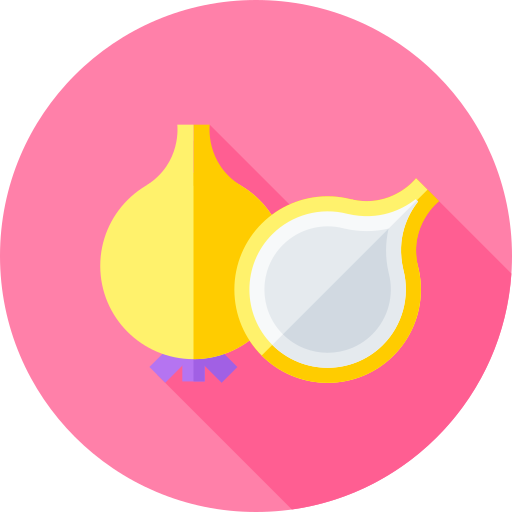 양파 Flat Circular Flat icon