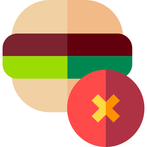 bez burgera Basic Straight Flat ikona