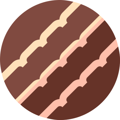 chocolat Basic Straight Flat Icône