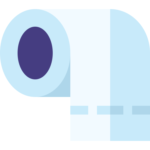 Toilet paper Basic Straight Flat icon