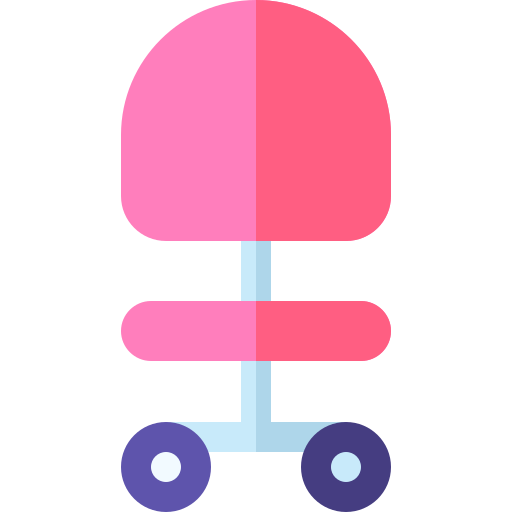 bureaustoel Basic Straight Flat icoon