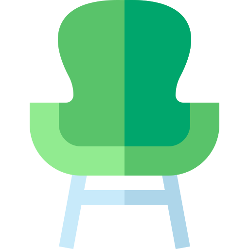Chair Basic Straight Flat icon