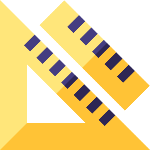 Ruler Basic Straight Flat icon