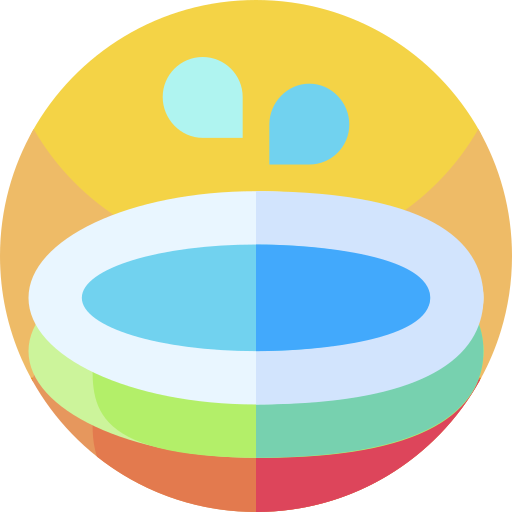 Inflatable pool Geometric Flat Circular Flat icon