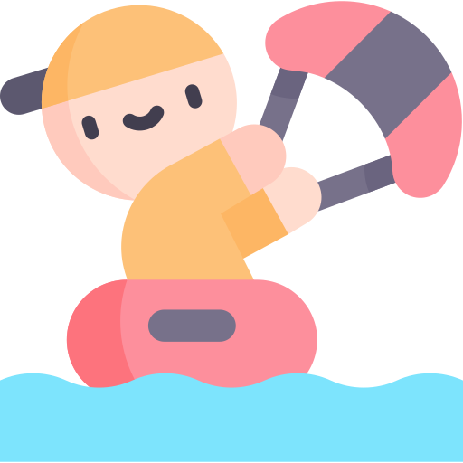 카이트 서핑 Kawaii Flat icon