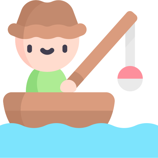 Fishing Kawaii Flat icon