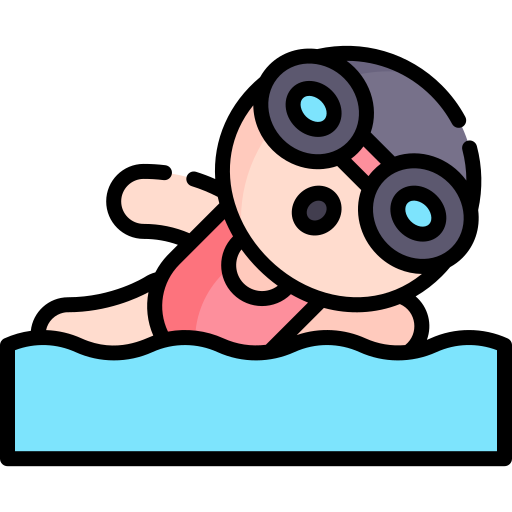 schwimmen Kawaii Lineal color icon