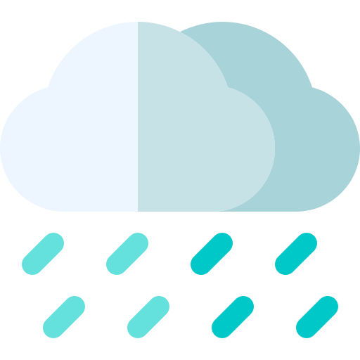 Raining Basic Rounded Flat icon