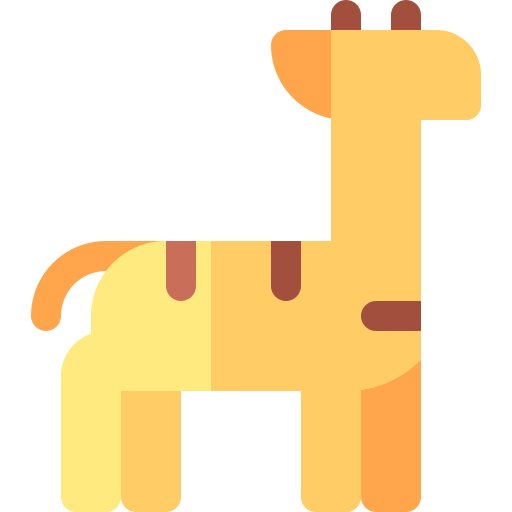 Żyrafa Basic Rounded Flat ikona