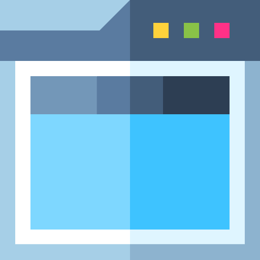 diseño web Basic Straight Flat icono