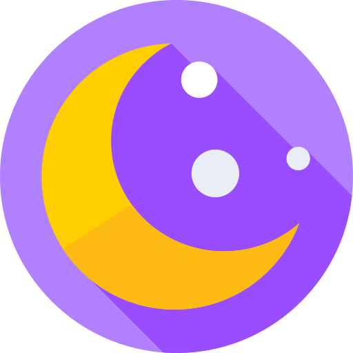 noche Flat Circular Flat icono