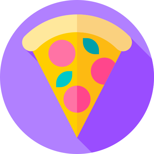 Пицца Flat Circular Flat иконка