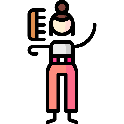 grzebień Puppet Characters Lineal Color ikona