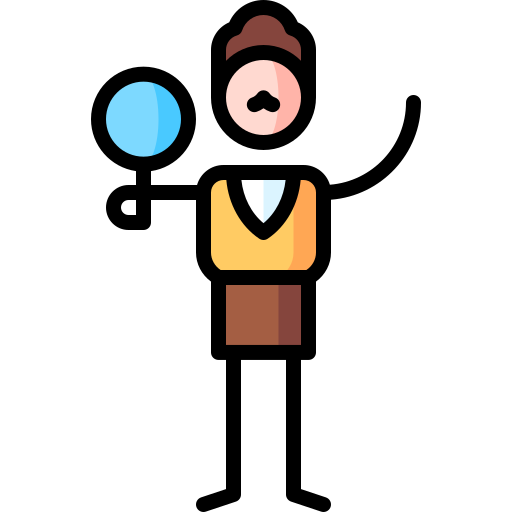 Mirror Puppet Characters Lineal Color icon