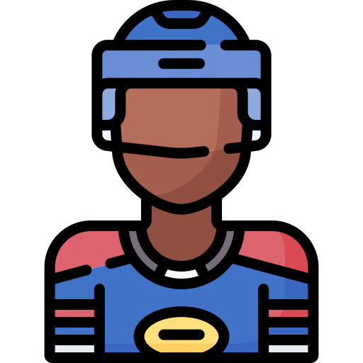 jugador de hockey Special Lineal color icono