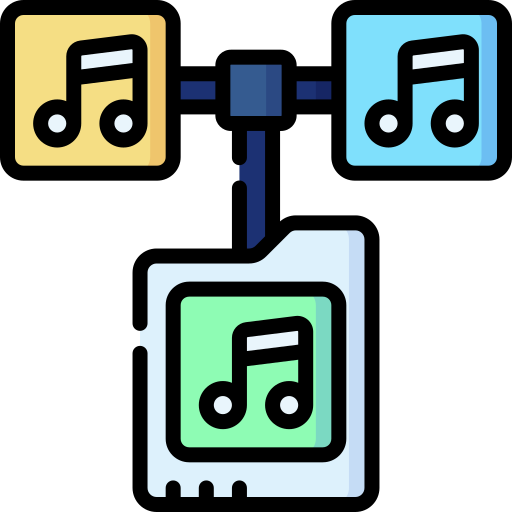 音楽ファイル Special Lineal color icon