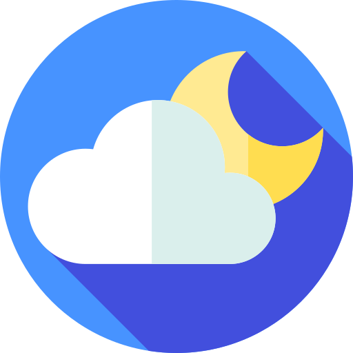 Cloudy Flat Circular Flat icon