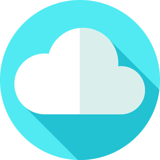 nube Flat Circular Flat icono