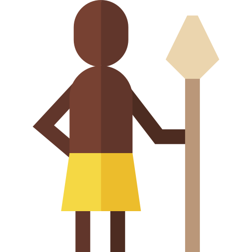 Африканский мужчина Basic Straight Flat иконка