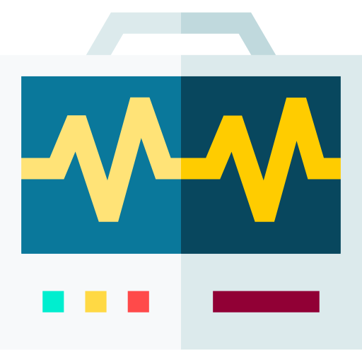 Heart rate monitor Basic Straight Flat icon