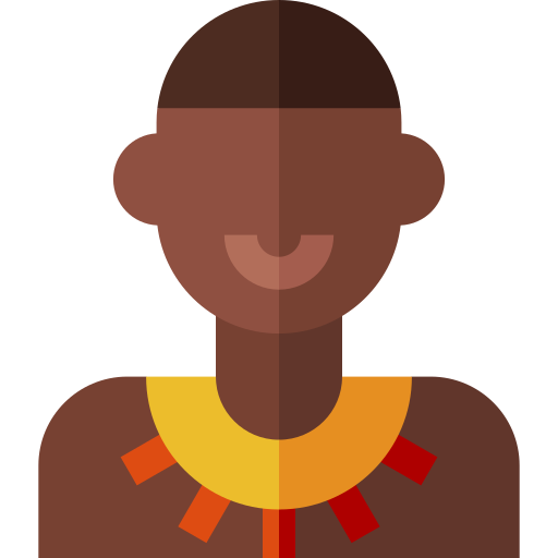 African man Basic Straight Flat icon
