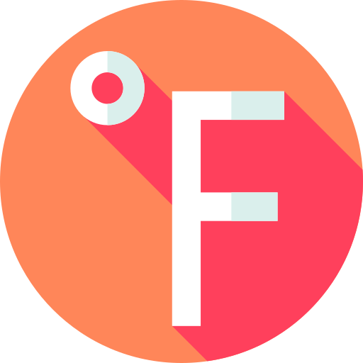Farenheit Flat Circular Flat icon