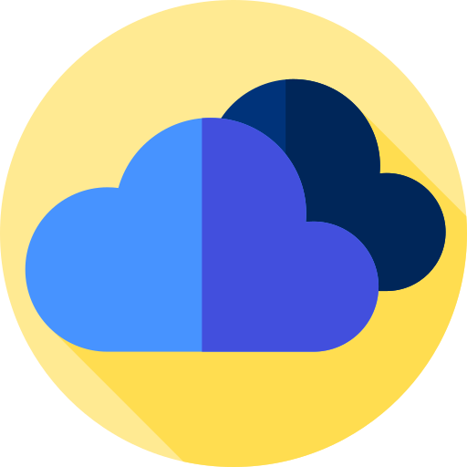 chmury Flat Circular Flat ikona