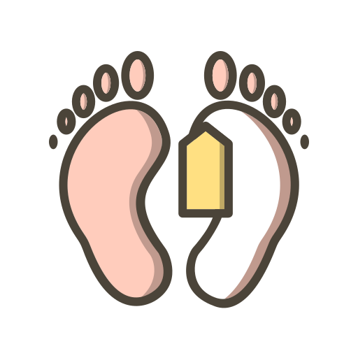 dedo del pie Generic Outline Color icono