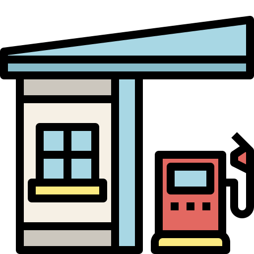 Gas station Generic Outline Color icon