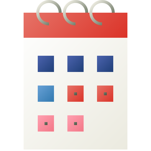 kalenders Generic Flat Gradient icoon