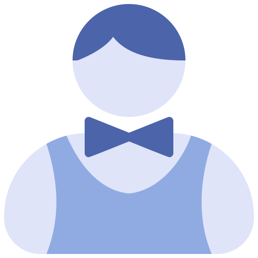 ウェイター Generic Blue icon