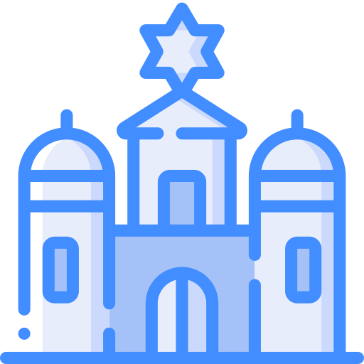 Synagogue Basic Miscellany Blue icon