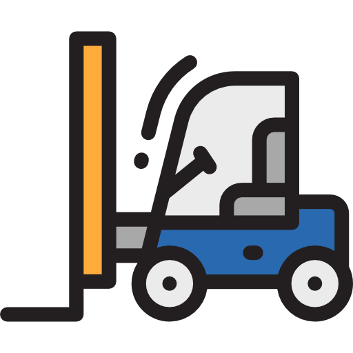 Forklift Detailed Rounded Lineal color icon