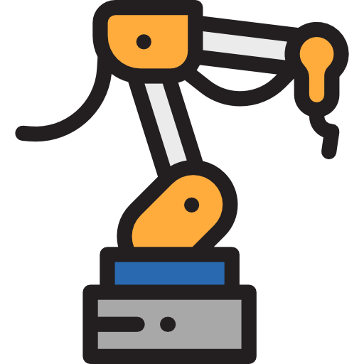 Industrial robot Detailed Rounded Lineal color icon