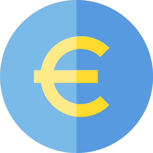 euro Basic Straight Flat icon