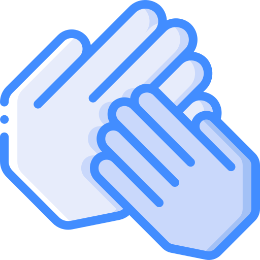 Hands Basic Miscellany Blue icon