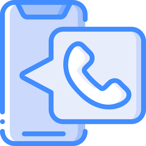 telefoongesprek Basic Miscellany Blue icoon