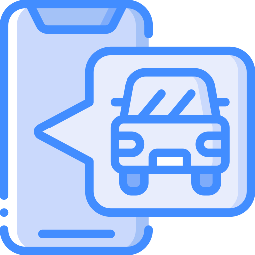 Smart car Basic Miscellany Blue icon